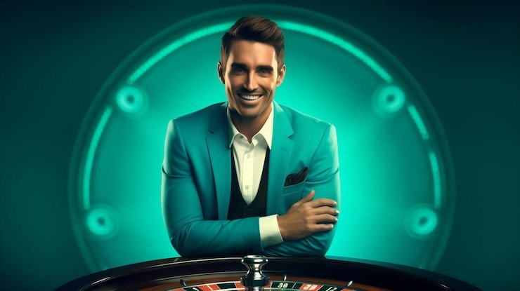 Dealer profesional memandu sesi Live Baccarat di studio restu189
